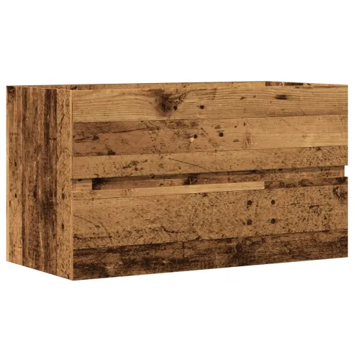 Kupaonski viseći ormarić boja starog drva 80x38,5x45 cm drveni - Staro drvo 80 x 38.5 x 45 cm Cijena
