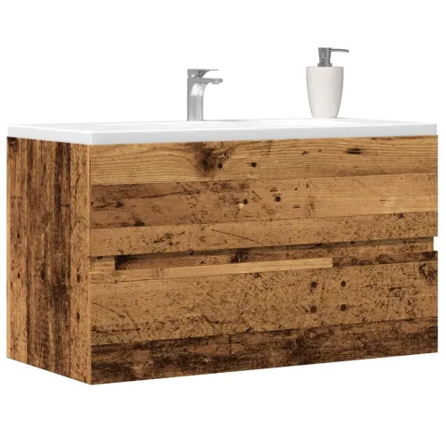 Kupaonski viseći ormarić boja starog drva 80x38,5x45 cm drveni - Staro drvo 80 x 38.5 x 45 cm Cijena
