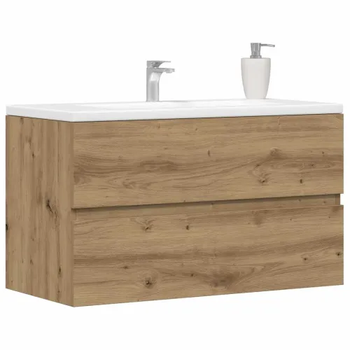 Ormarić za Lavabo - Umivaonik boja artisian hrast 90x38,5x45 cm drveni - Artisian oak 90 x 38.5 x 45 cm Cijena