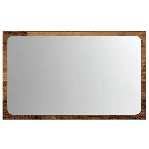 Kupaonsko ogledalo s LED svjetlom boja drva 60x8,5x38 cm - Staro drvo Cijena