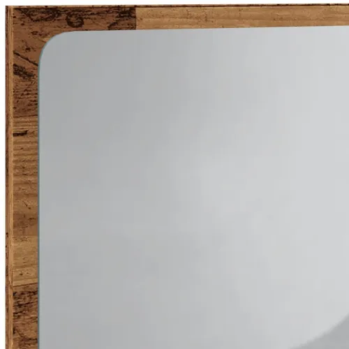 Kupaonsko ogledalo s LED svjetlom boja drva 60x8,5x38 cm - Staro drvo Cijena