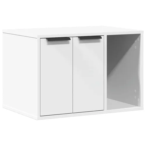 Kutija za mačji pijesak bijela 60x40x40 cm konstruirano drvo - Bijela 60 x 40 x 40 cm Desna vrata Cijena