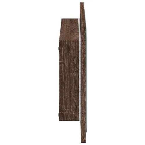 LED kupaonsko ogledalo boja smeđeg hrasta 60x8,5x38 cm drveno - Smeđi hrast Cijena