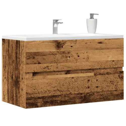 Ormarić za Lavabo - Umivaonik boja drva 90x38,5x45 cm konstruirano drvo - Staro drvo 90 x 38.5 x 45 cm Cijena