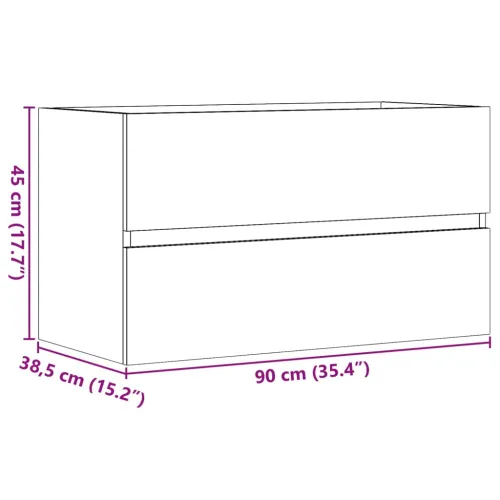 Ormarić za Lavabo - Umivaonik boja drva 90x38,5x45 cm konstruirano drvo - Staro drvo 90 x 38.5 x 45 cm Cijena