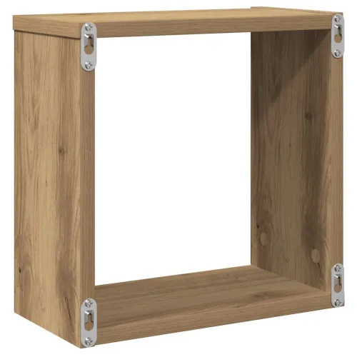 Kockaste zidne police 2 kom boja hrasta 30x15x30 cm drvene - Hrast artisan 30 x 15 x 30 cm 2 Cijena