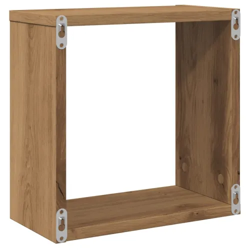 Kockaste zidne police 4 kom boja hrasta 30x15x30 cm drvene - Hrast artisan 30 x 15 x 30 cm 4 Cijena
