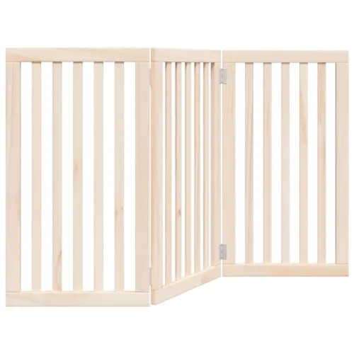 Vrata za pse Sklopiva 3 Panela 150 cm Drvo Topole - Prirodna 50 x 90 x 2 cm 3 Prirodna Cijena