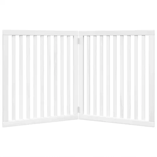 Vrata za pse s 2 panela sklopiva bijela 160 cm od drva topole - Bijela 80 x 90 x 2 cm 2 Cijena