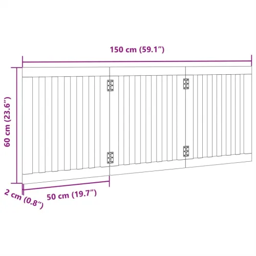 Vrata za pse s 3 panela sklopiva crna 150 cm od drva topole - Crna 50 x 60 x 2 cm 3 Cijena