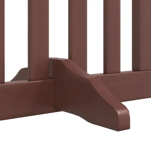 Vrata za pse s vratašcima 4 panela sklopiva 320 cm drvo topole - Smeđa 80 x 60 x 2 cm 4 Cijena
