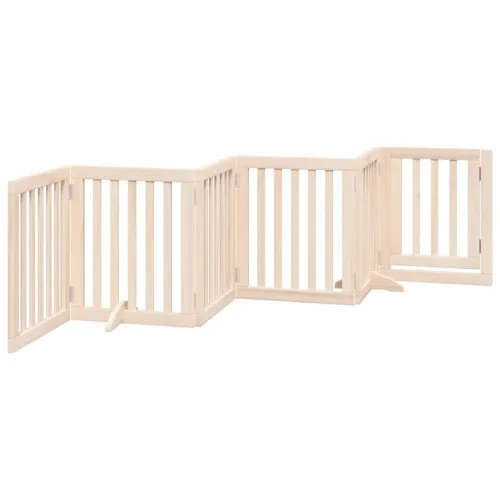 Vrata za pse s vratima sklopiva 6 panela 300 cm drvo topole - Prirodna 50 x 60 x 2 cm 6 Cijena
