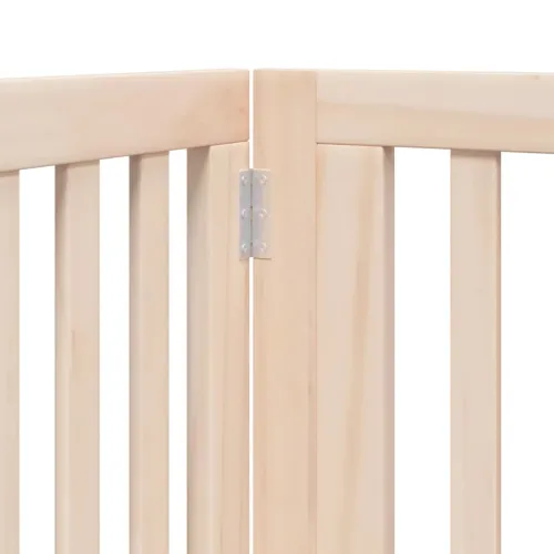Vrata za pse s vratima sklopiva 4 panela 320 cm drvo topole - Prirodna 80 x 60 x 2 cm 4 Cijena