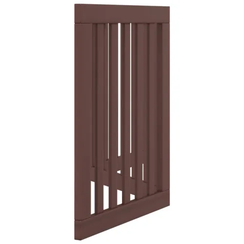 Vrata za pse s 3 panela sklopiva smeđa 150 cm od drva topole - Smeđa 50 x 60 x 2 cm 3 Cijena
