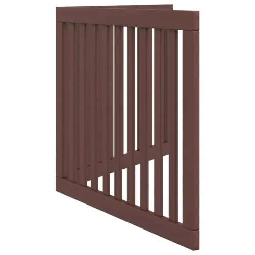 Vrata za pse s 2 panela sklopiva smeđa 160 cm od drva topole - Smeđa 80 x 60 x 2 cm 2 Cijena