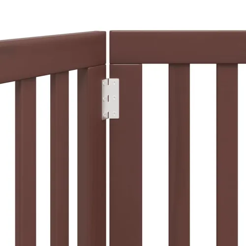 Vrata za pse s 2 panela sklopiva smeđa 160 cm od drva topole - Smeđa 80 x 60 x 2 cm 2 Cijena