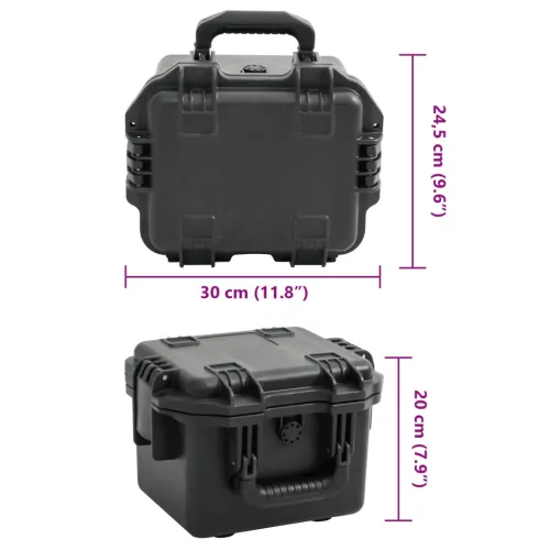Prijenosni kovčeg crni 30x24,5x20 cm od PP-a - Crna 30 x 24.5 x 20 cm 30 x 24,5 x 20 cm Crna Cijena