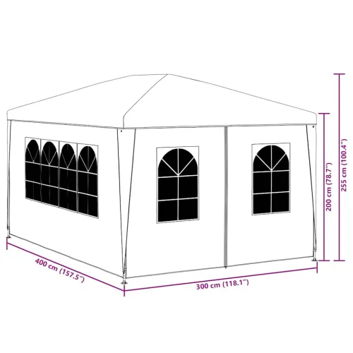 Šator za svadbe - šator za zabave 3 x 4 m antracit - Antracit 3 x 4 m Cijena