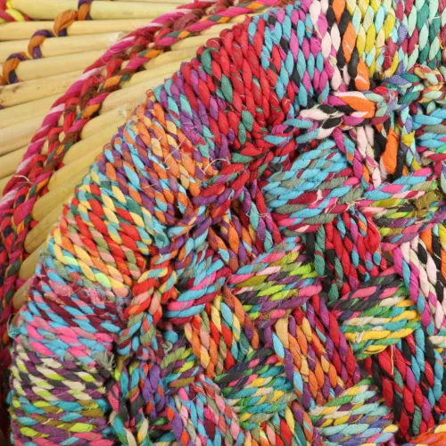 Stolci od bambusa sa chindi detaljima 2 kom višebojni - Šareni Cijena