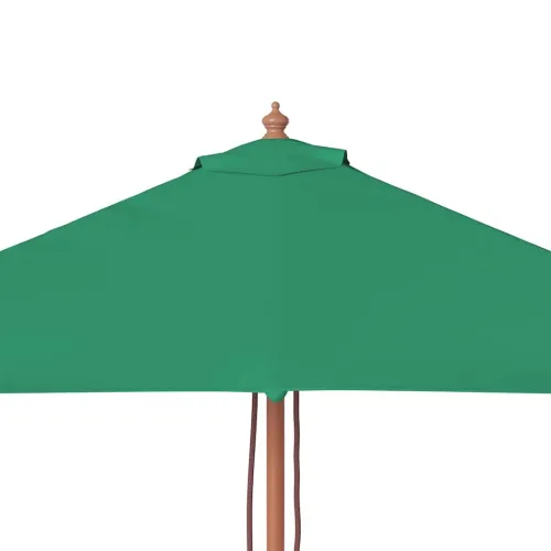 Vanjski suncobran s drvenim stupom 150 x 200 cm zeleni - Zelena Cijena