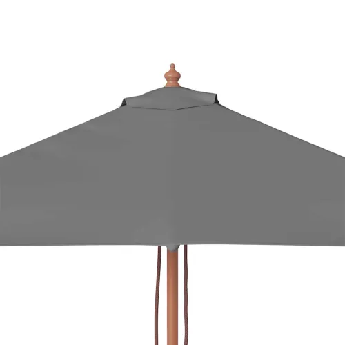 Vanjski suncobran s drvenim stupom 150 x 200 cm antracit - Antracit Cijena