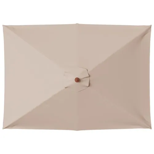 Vanjski suncobran s drvenim stupom 150 x 200 cm smeđesivi - Sivo-smeđa Cijena
