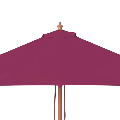 Vanjski suncobran s drvenim stupom 150 x 200 cm bordo - Bordo crvena Cijena