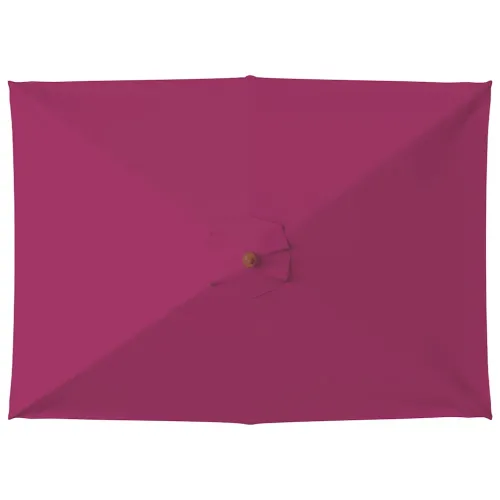 Vanjski suncobran s drvenim stupom 150 x 200 cm bordo - Bordo crvena Cijena