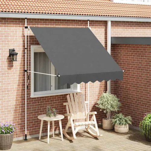 Tenda na ručno uvlačenje 200 cm antracit - Antracit 1 bijeli okvir 200 cm Cijena
