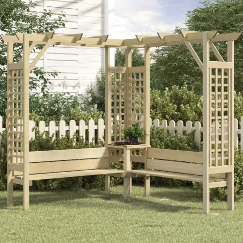 Kutna pergola s klupom od impregnirane borovine Cijena