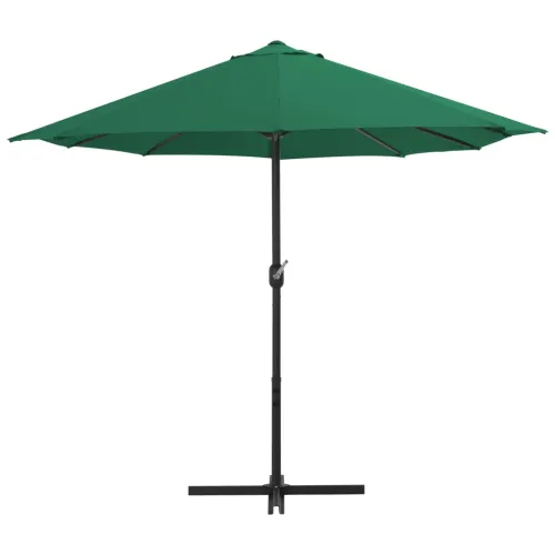 Vanjski suncobran s aluminijskim stupom 460 x 270 cm zeleni - Svijetlo zelena Cijena