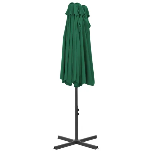 Vanjski suncobran s aluminijskim stupom 460 x 270 cm zeleni - Svijetlo zelena Cijena