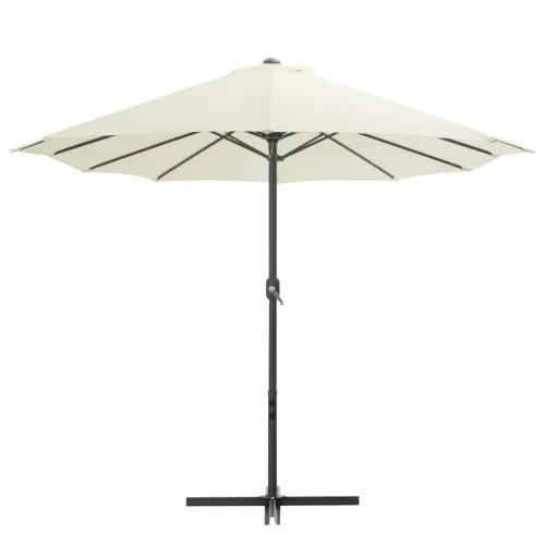 Vanjski suncobran s aluminijskim stupom 460 x 270 cm pješčani - Pijesak Cijena