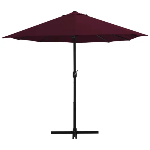 Vanjski suncobran s aluminijskim stupom 460 x 270 cm bordo - Bordo crvena Cijena