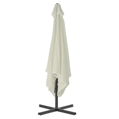 Vanjski suncobran s čeličnim stupom 250 x 250 cm boja pijeska - Pijesak Cijena