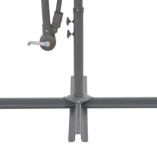 Konzolni vrtni suncobran s aluminijskim stupom 300 cm smeđesivi - Sivo-smeđa Cijena