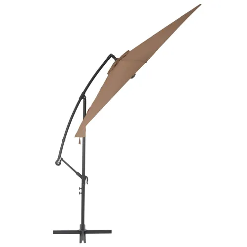 Konzolni vrtni suncobran s aluminijskim stupom 300 cm smeđesivi - Sivo-smeđa Cijena