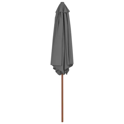 Vanjski suncobran s drvenim stupom 270 cm antracit - Antracit Cijena