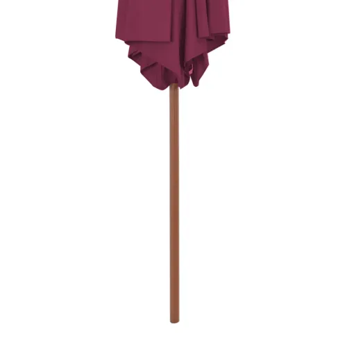 Vanjski suncobran s drvenim stupom 270 cm bordo - Bordo crvena 1 Cijena