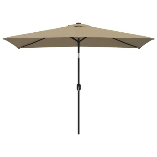Vanjski suncobran s metalnim stupom 300 x 200 cm smeđesivi - Sivo-smeđa Cijena