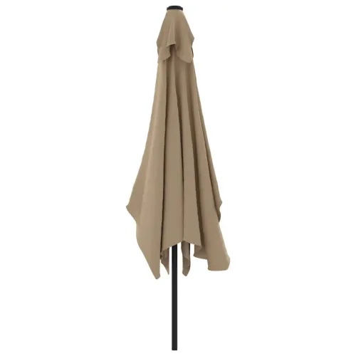 Vanjski suncobran s metalnim stupom 300 x 200 cm smeđesivi - Sivo-smeđa Cijena