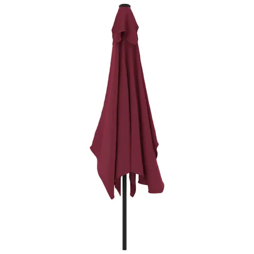 Vanjski suncobran s metalnim stupom 300 x 200 cm bordo - Crvena Cijena