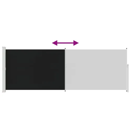 Uvlačiva bočna tenda 160 x 514 cm crna - Crna 160 x 500 cm Cijena