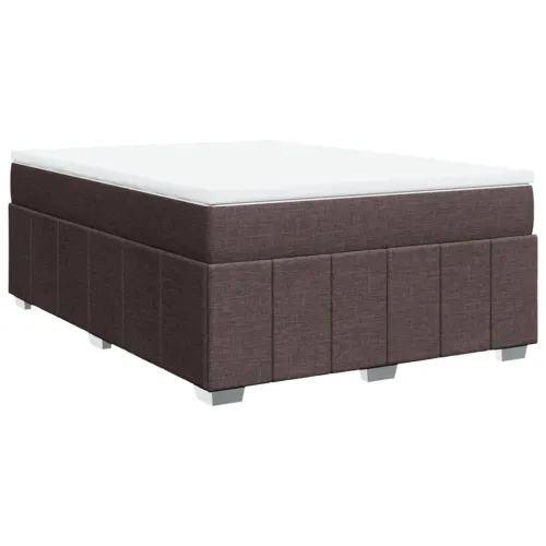 Boxspring - Krevet s oprugama i madracem tamnosmeđi 160x200 cm tkanina - Tamno smeđa 160 x 200 cm Cijena