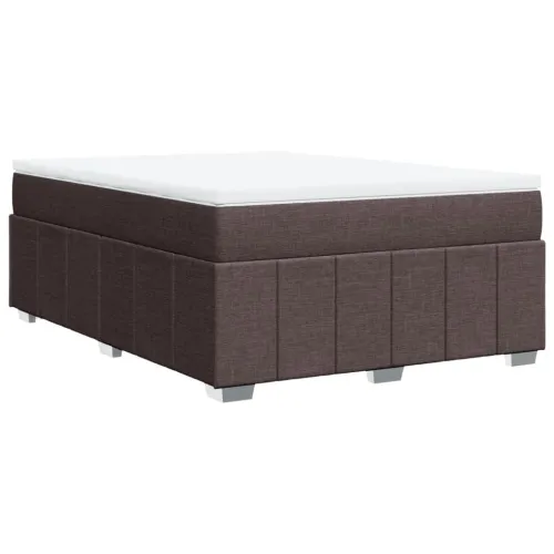 Boxspring - Krevet s oprugama i madracem tamnosmeđi 160x200 cm tkanina - Tamno smeđa 160 x 200 cm Cijena