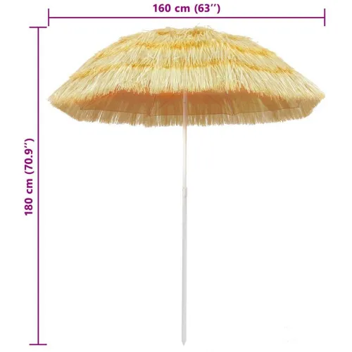 Suncobran za plažu u havajskom stilu 180 cm prirodni - 180 cm Cijena