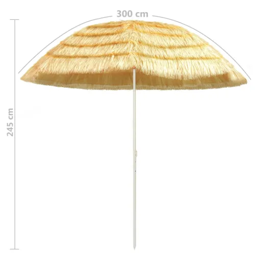Suncobran za plažu u havajskom stilu 300 cm prirodni - 300 cm Cijena