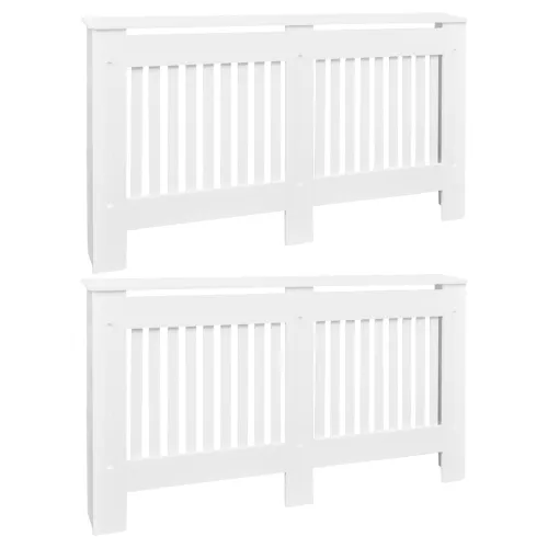Pokrovi za radijator 2 kom bijeli konstruirano drvo 152 cm - Bijela 152 x 19 x 81.5 cm 2 Bijela Cijena