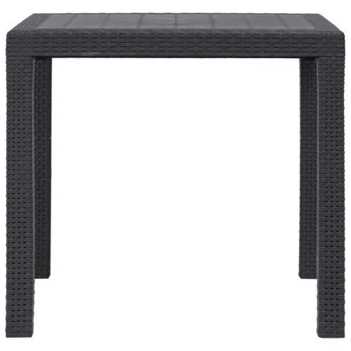 Vrtni stol smeđi 79 x 79 x 72 cm plastika s izgledom ratana - Smeđa 79 x 79 x 72 cm Cijena