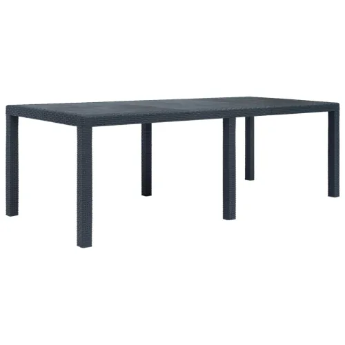 Vrtni stol antracit 220 x 90 x 72 cm plastika s izgledom ratana - Antracit 220 x 90 x 72 cm Cijena